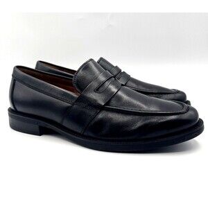Cole Haan Black Leather Penny Loafers